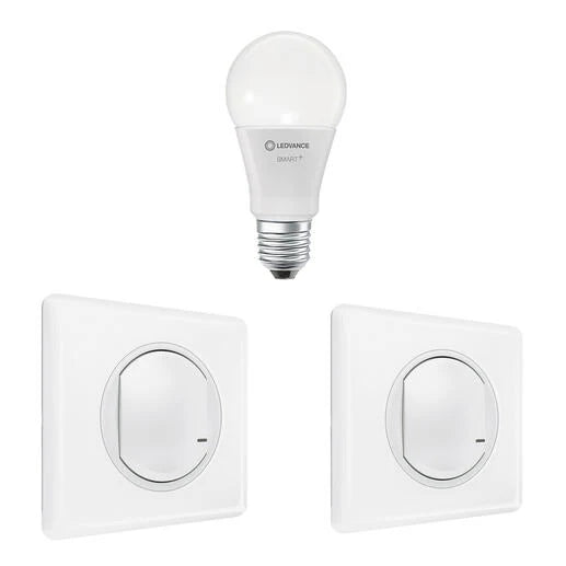 Pack 2 Commandes sans fils et Ampoule Connectée "Blanc Dimmable"
