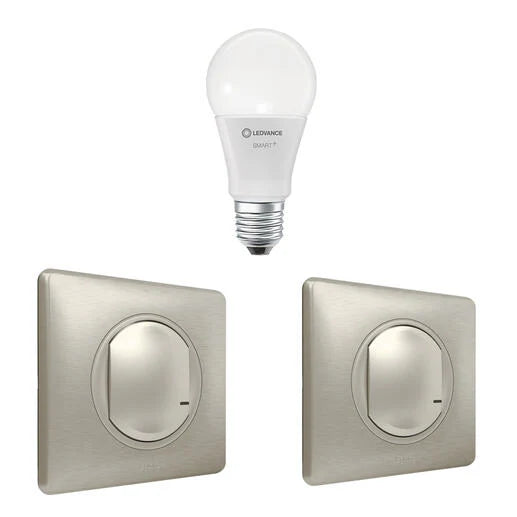 Pack 2 Commandes sans fils et Ampoule Connectée "Blanc Dimmable"