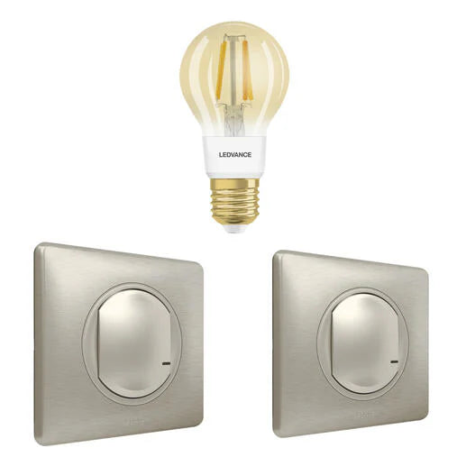 Pack 2 Commandes sans fils et Ampoule Connectée "Blanc Dimmable"